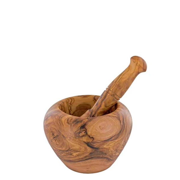 Olive wood mortar and pestle 