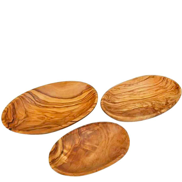 Set de 3 raviers en bois d'olivier