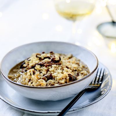 Parmesanrisotto & Öl von schwarzen Trüffeln