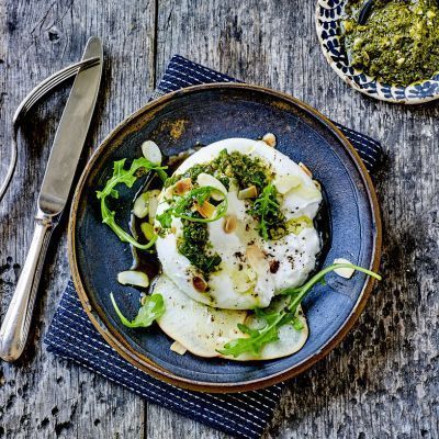 Chic Burrata, Truffle & Arugula Pesto