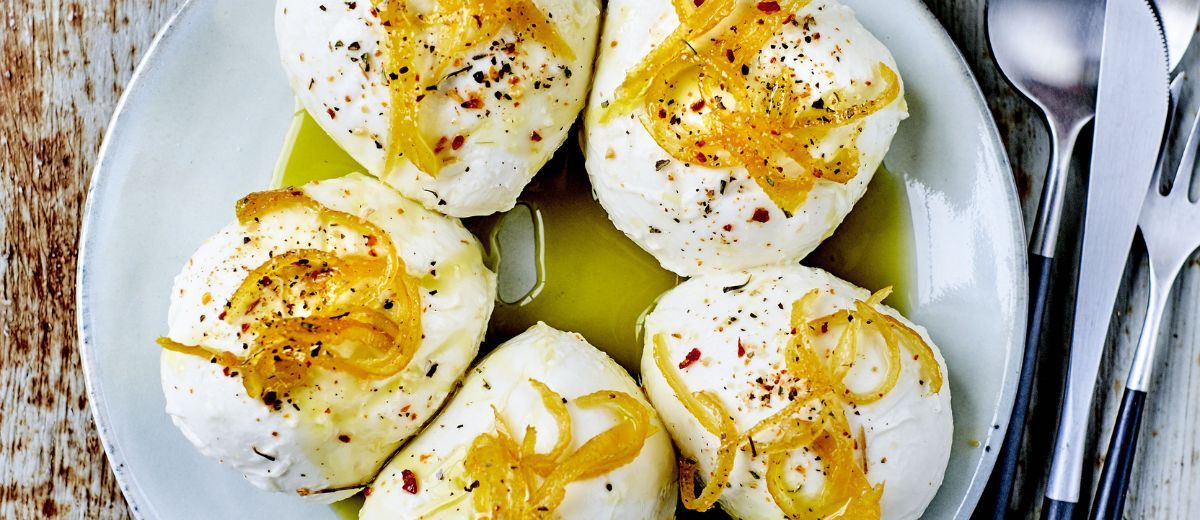 Mozzarella au citron confit