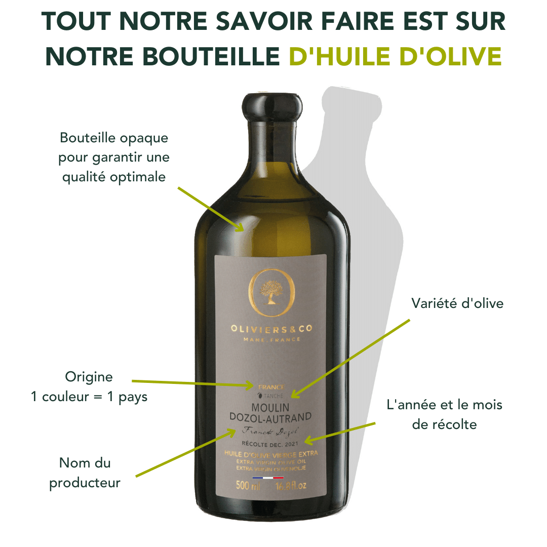 Bouteille d'huile olive
